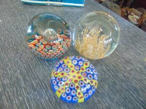 lot 4574 image: 3  Glass Paper Weights