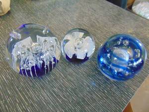 lot 4575 image: 3  Glass Paper Weights