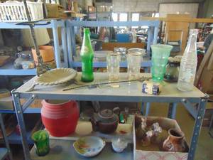 lot 4585 image: Grey Shelf and Contents