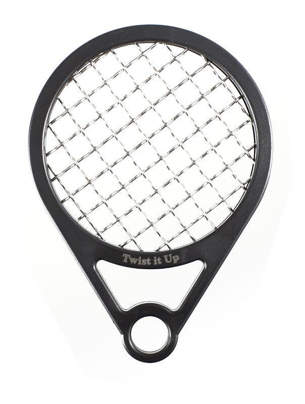 lot 45323 image: Twist It Up Comb (Bond Black) - Alternative for Hair Sponges, Creates Curls and Twists for Black Men, Tennis Racket Design - Retail $20