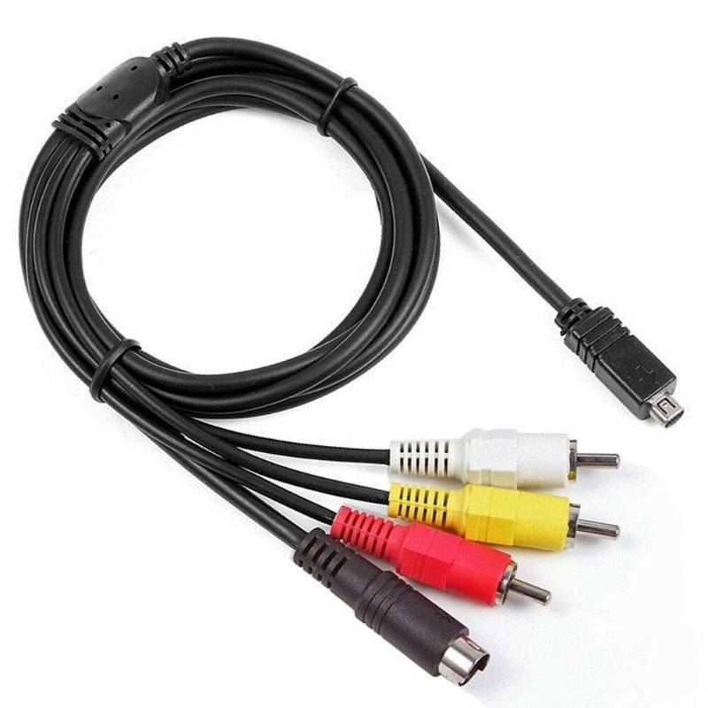 lot 45341 image: 5ft AV AV Audio Video RCA S-Video Cable Cord for Sony Camcorder Handycam DCR-HC28e DCR-SX85vel SX85br and More Models with 10 Pin Output Connector - Retail $10