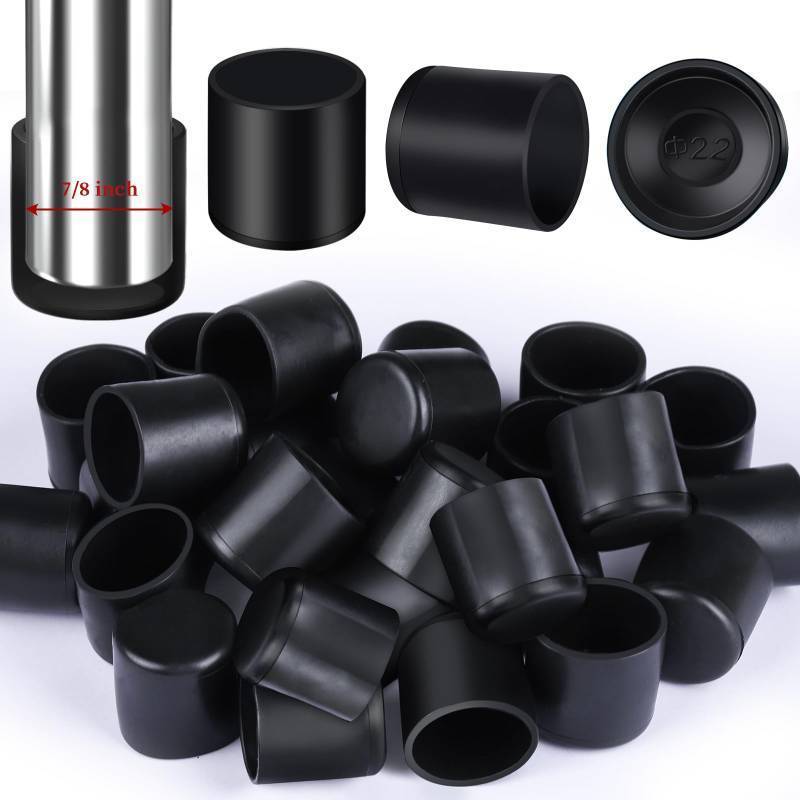 lot 45369 image: 78 32Pcs Rubber Chair Leg Caps - Chair Leg Floor Protectors, Rubber Furniture Feet, Black - Retail $10