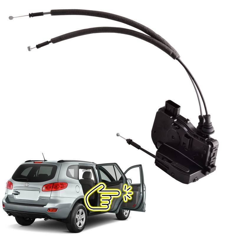 lot 45396 image: Rear Right Passenger Side Door Lock Latch Actuator Compatible for Hyundai Santa Fe 2010-2012 Replace 81420-0W000, 814200W000 - Retail $37