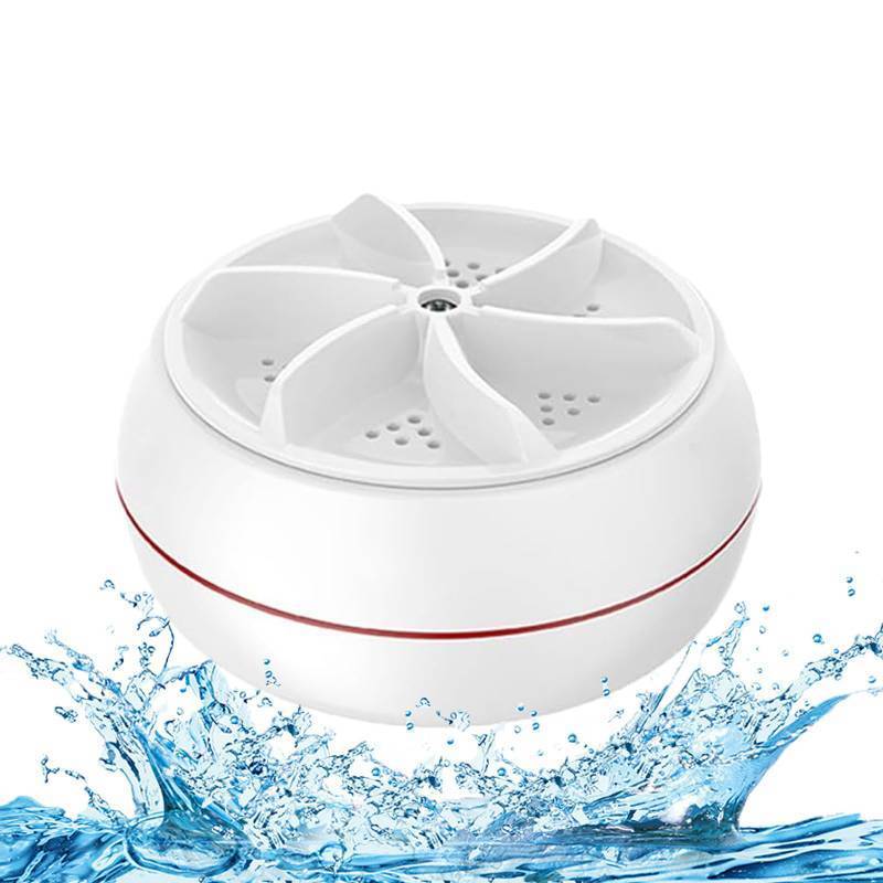 lot 45437 image: Mini portable USB Washing Machine  Sink Washing Machine Ultrasonic Turbo Washer for Clothes and Dishes. Perfect for Travel, Business, Camping, Home, College, RV, and Apartments - Retail $13