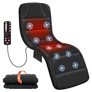 lot 36778 image: Full Body Massage Mat with Heat, Vibration Back Massage Pad, Full Body Massager for Bed Chair Sofa, Massage Mattress Pad - Retail $90