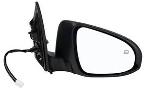 lot 36792 image: Passenger Side Mirror Assembly Compatible with Toyota Corolla 2014-2019 Heated Power Adjustable Glass Replace 8791002F90, 8791002F91, TO1321294, 8791002947 Black (5Pin Right) - Retail $45