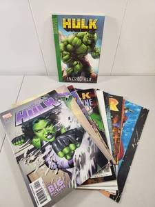 lot 140 image: Hulk Incredible Trade Paperback with Mixed Marvel Comic Book Collection
