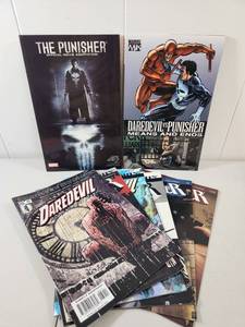 lot 143 image: Marvel Comics Collection - Punisher and Daredevil Trade Paperbacks with Single Issues