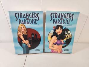 lot 259 image: Strangers in Paradise Pocket Books 1 and 2 by Terry Moore