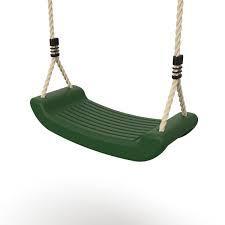 lot 24679 image: Backyard Discoveries Molded Swing Seat - Green w Blue Rope