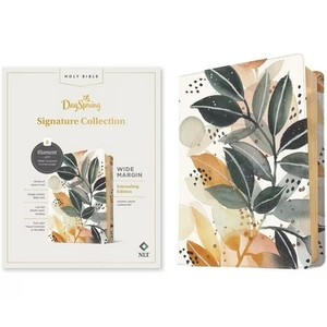 lot 6765 image: NLT Wide Margin Bible, Filament-Enabled Edition (Leatherlike, Autumn Leaves, Red Letter) Dayspring Signature Collection (Imitation Leather)
