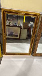 lot 4007 image: 35x50 Ornate Gold Framed Wall Mirror