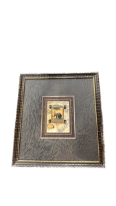 lot 4016 image: 18x20 Framed Elephant Art Print with Decorative Matting