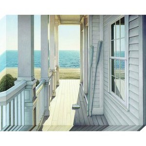lot 4022 image: 38x30 Coastal Print on Canvas