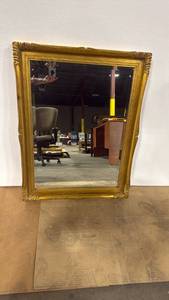 lot 4026 image: 28x37 Gold Ornate Decorative Wall Mirror