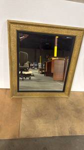 lot 4027 image: 36x40 Gold Ornate Framed Wall Mirror