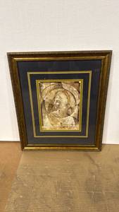 lot 4037 image: 24x27  Portrait Print in Gold Ornate Frame