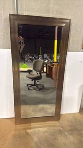 lot 4048 image: 32x66 Large Bronze Frame Wall Mirror