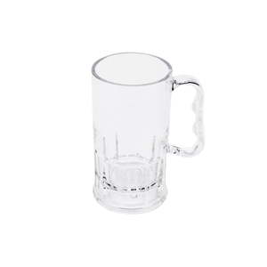 lot 4054 image: G.E.T. Shatter-Resistant Plastic Beer Mug  Stein  10 Ounce  BPA Free  0082-1-SAN-CL-EC (Set of 4) - Retail $33
