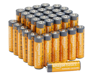 lot 4063 image: Amazon Basics 36-Pack AA Alkaline Batteries, 1.5 Volt, 10-Year Shelf Life, for Everyday and Professional Devices - Retail $0