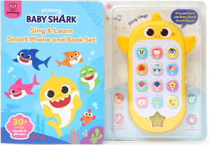 lot 4076 image: Baby Shark Sing & Learn Smart Phone and Book Set - Interactive Educational Book - Ages 1-3 - Retail $0