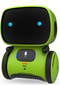 lot 4094 image: ILOBABY Interactive Talking Robot for Boys, Smart Toy with Touch Control, Playback Mode, Dancing, Singing, Educational Gift for 3-7 Year Old Kids (Green) - Retail $0