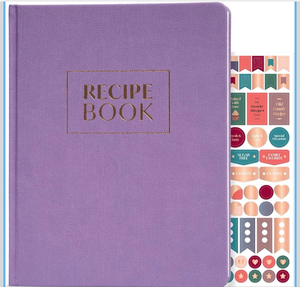 lot 4095 image: Skyline Recipe Book �� Blank Hardcover Cookbook to Write in Your Own Recipes �� Create You Own Empty Family Meal Cook Book Notebook (Lavender) - Retail $0