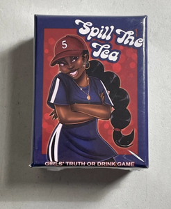 lot 4105 image: Spill the Tea Girls Truth or Drink Card Party Game by Lewis Renee  - Retail $0