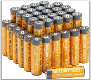 lot 4117 image: Amazon Basics 36-Pack AA Alkaline Batteries, 1.5 Volt, 10-Year Shelf Life, for Everyday and Professional Devices - Retail $0