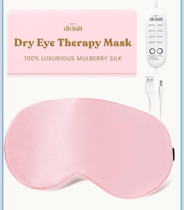 lot 4121 image: DiviniTi Heated Eye Mask - Moist Heat Warming Compress for Dry Eye Relief & Stye Treatment - Retail $0