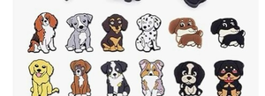 lot 4139 image: mortd Silicone Focal Beads Bulk 12 Puppy Dogs - Retail $0