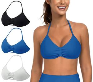 lot 4141 image: Light Support Backless Strappy Sports Bra for Women - Breathable Workout Gym Yoga Top with Removable Pads - Retail $24