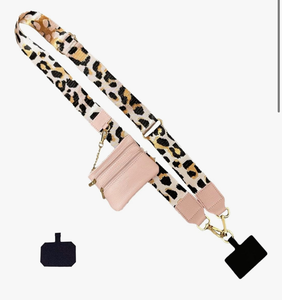 lot 4167 image: Clip And Go Strap For Phone With Wallet,Phone Strap With Zippered Pouch,Phone Strap Crossbody - Retail $0