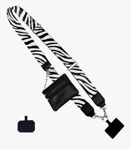 lot 4170 image: Clip And Go Strap For Phone With Wallet,Phone Strap With Zippered Pouch,Phone Strap Crossbody - Retail $0