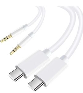 lot 4198 image: Aux Cord for iPhone 15,2Pack MFi Certified3.3FT USB C to 3.5mm Audio Aux Jack Headphone Car Stereo Cord Compatible with iPhone1515Plus 15Pro Max,iPad Pro to Car Home Stereo,Speaker,Headphone - Retail $0