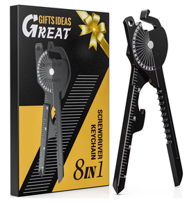 lot 4225 image: 5PACK - Gifts for Men 8-in-1 Screwdriver Tool, Mens Stocking Stuffers, Mens Christmas Gifts for Dad Him Husband, White Elephant Gifts for Adults, Cool Gadgets - Retail $0