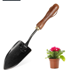 lot 4231 image: ROYTOA Garden Hand Trowel, Heavy Duty Stainless Steel Garden Shovel with Walnut Handle, Small Gardening Tools for Planting, Digging and Wedding - Retail $0