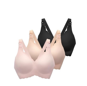 lot 4233 image: MomWills Nursing Bras for Breastfeeding, Seamless Ultra Comfort Maternity Bra, Natural Shape Pregnancy Bras for Women - Retail $0