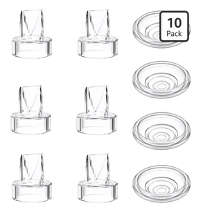 lot 4260 image: 6pcs Duckbill Valves and 4pcs Silicone Diaphragm Compatible with Momcozy S12 ProS9 Pro Wearable Breast Pump Accessories,Mom Cozy Breast Pump Replacement Accessories - Retail $0