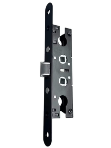 lot 4267 image: MaxxGeek 2 Point Bolt Mortise Lock Body Fit Pella Storm Doors (Black) - Retail $0