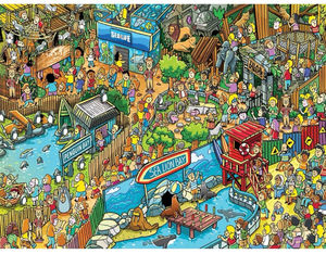lot 4270 image: Jigsaw Puzzles for Adults, 1000 Pieces Ocean Park Puzzle, Cartoon Painting Challenging Puzzles for Family Activity Game Nights Gifts Fidget Stress Relief - Retail $0