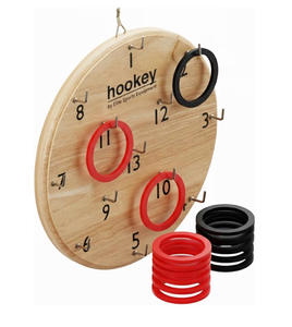 lot 4271 image: Elite Sportz Equipment Ring Toss Game  Sturdy Wooden Board Set for Kids Outdoor Games  Camping Activities - Adults & Kids Picnic - Retail $0