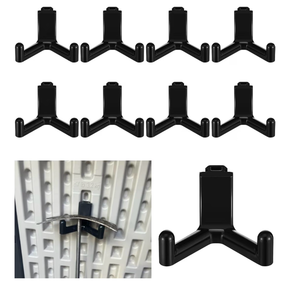 lot 4272 image: 10piece Tool Hooks for Shed Compatible with Suncast Shed, Premium Plastic Shed Wall Hanger Organization and Storage Accessories for Garage Hanging Knives Scissors Power Tools(Black) - Retail $0
