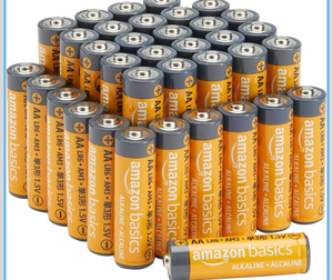 lot 4281 image: mazon Basics 36-Pack AA Alkaline Batteries, 1.5 Volt, 10-Year Shelf Life, for Everyday and Professional Devices - Retail $0