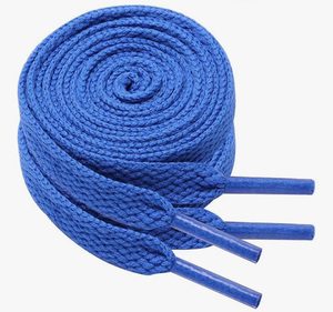 lot 4290 image: 2 Pairs Flat Shoe Laces for Sneakers 516 Wide Athletic Shoelaces Boot Strings in 24-79 for Kids Adults - Retail $0
