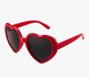 lot 4291 image: Heart Shaped Sunglasses Oversized Vintage Fashion Love Eyeglasses for Women - Retail $0