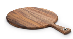 lot 4326 image: Ironwood Gourmet Round Provencale Paddle Round, Acacia Wood 0.5 x 12 x 16 inches - Retail $0