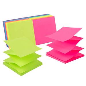 lot 4341 image: (12 Pack) Pop-up Sticky Notes 3x3 in,Bright Colors Super Sticking Power Memo Pads, 6 Colors, Strong Adhesive