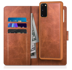 lot 4344 image: DJBull 2-in-1 Detachable for Samsung Galaxy S20 6.2 Wallet case with Credit Card Holder��RFID Blocking��,Flip Folio Book PU Leather Protective Cover Women Men for Samsung S20 Phone case Light Coffee - Retail $0