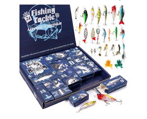 lot 4345 image: Fishing Advent Calendar, fishing lures - Retail $0